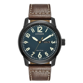 Citizen Eco Drive Garrison Watch with Leather Strap BM8478-01L